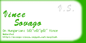 vince sovago business card
